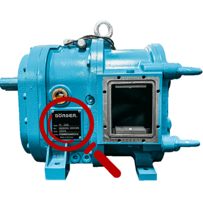 Zoom in on Pump Nameplate